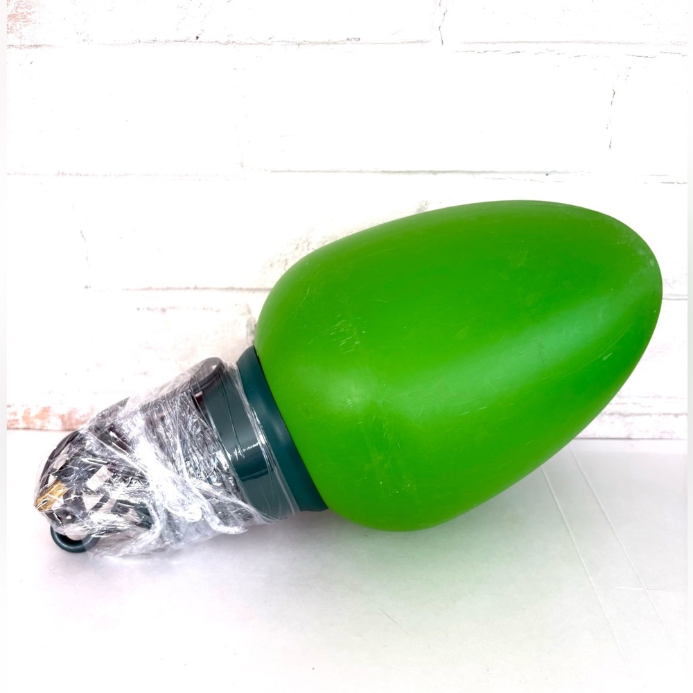 Big Lights 13” Jumbo Blow Mold Green Christmas Ornament Hang Light Bulb